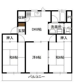 みどりマンション【1階】の間取り