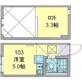カパルアガーデン横浜反町【1階】の間取り