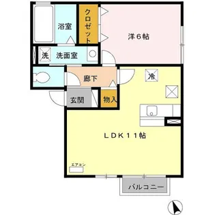 スプリングベルテ【1階】の間取り