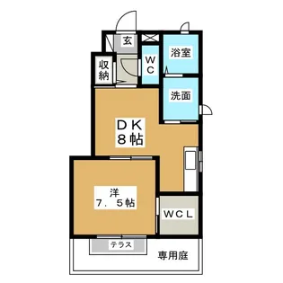 サクラヴィアーレ大浜 B棟【1階】の間取り