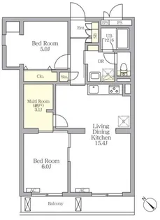メゾンカルム中落合South【1階】の間取り