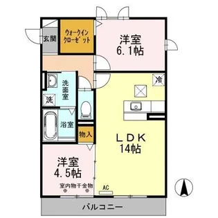 プレミールII【1階】の間取り