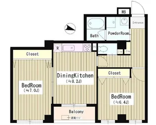 ヒルズ白金【2階】の間取り