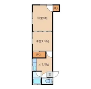 昭和橋荘【1階】の間取り