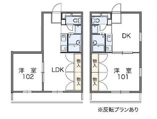 レオパレスUNO【1階】の間取り