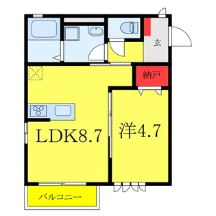 フォーチュンハイムJ【1階】の間取り