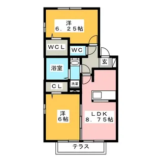 ウィステリア A棟【1階】の間取り