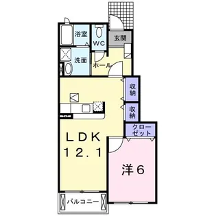 ベルドミールI【1階】の間取り