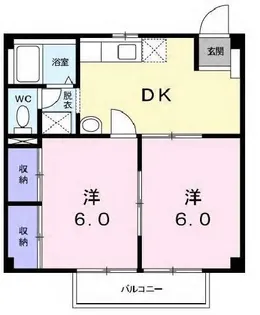 ハイムマコトA【1階】の間取り