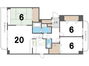 UCラポール【6階】の間取り
