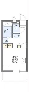 レオパレスポワールみゆきII【1階】の間取り