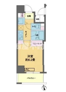 カスタリア新富町III【4階】の間取り