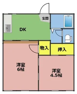 山田ハイツ【1階】の間取り