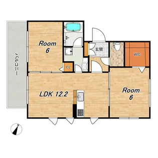 ラ シャンド フルール【1階】の間取り