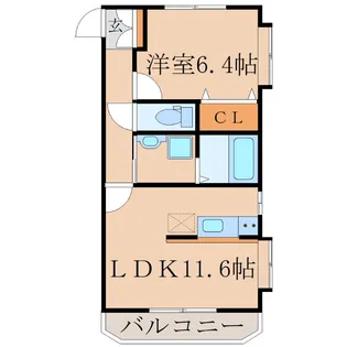 ロワールタウン串良【1階】の間取り