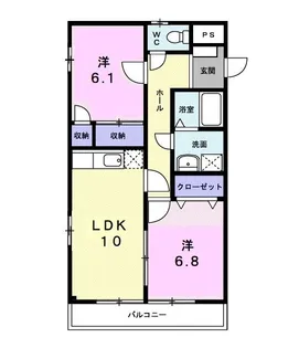 エステートタウン【3階】の間取り