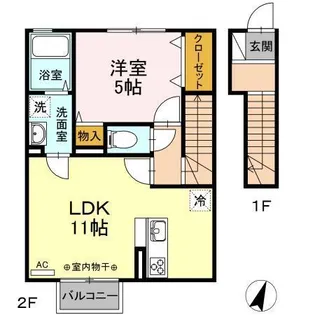 ル・シエル三沢【2階】の間取り