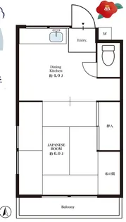コーポ椿【1階】の間取り