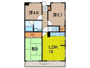 ベルメゾン武蔵浦和【4階】の間取り