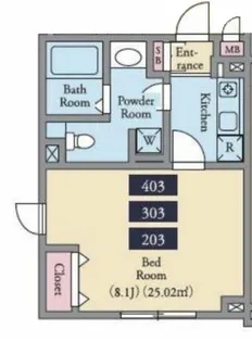 FABRIC菊川(ファブリック菊川)【3階】の間取り