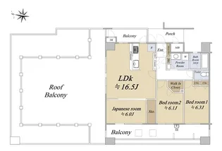 ディークラディア宝塚仁川【5階】の間取り