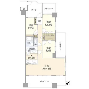 ヨコハマオールパークス 第四街区【10階】の間取り