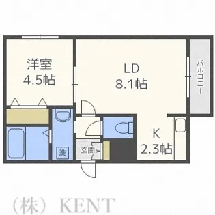 Lupinus宮の森(ルピナス宮の森)【2階】の間取り