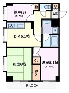 ライオンズマンション田端第2【5階】の間取り