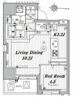 メイクスデザイン入谷II【4階】の間取り