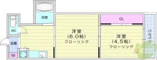 シャングリラ福沢【4階】の間取り
