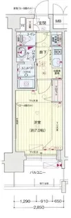 プレサンスジェネ丸の内【8階】の間取り