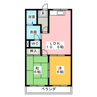 ベジタブルハイム A【2階】の間取り