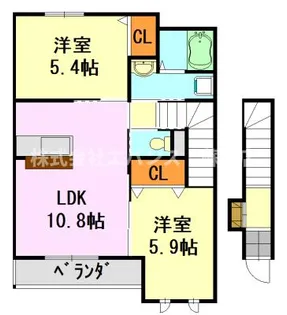 アリエッタII【2階】の間取り