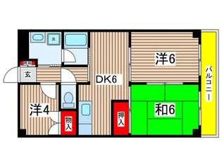 北小岩ワイ・エム・ガ-デン【1階】の間取り