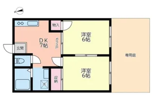 マンション浅谷【1階】の間取り