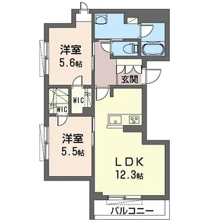 ウエストグローリー【2階】の間取り