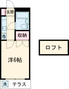 シティキャビンA棟【1階】の間取り