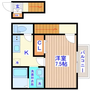 アスコット荒井東B棟【2階】の間取り