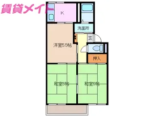 サニーヒル松ノ木 B棟【2階】の間取り