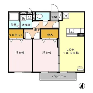 パークヒルズ A/B/C【2階】の間取り