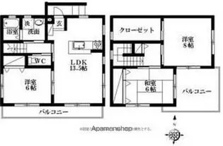 アールハウスII【1階】の間取り