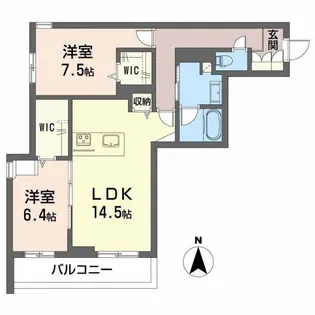 Crestieq大岩本町【1階】の間取り