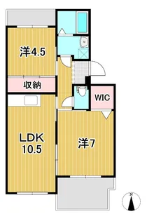 サンハイツ大みか【4階】の間取り