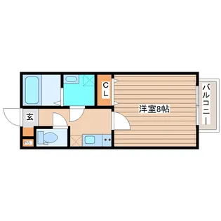グリュックスハイム萩野町【1階】の間取り