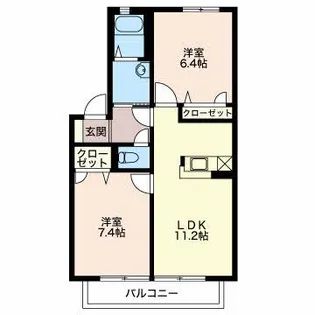 エスタシオン A【2階】の間取り