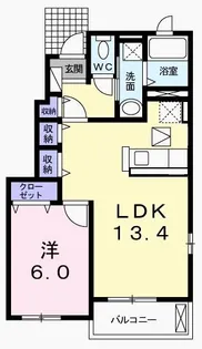 クレール マタン【1階】の間取り