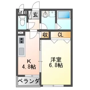 ステラウッド野中I【1階】の間取り