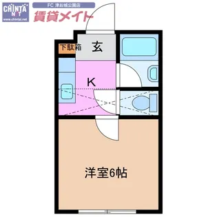 マリオ島崎【1階】の間取り