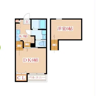 ディアコート川内【1階】の間取り