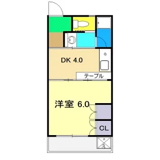 コスモハイツ高須 2【3階】の間取り